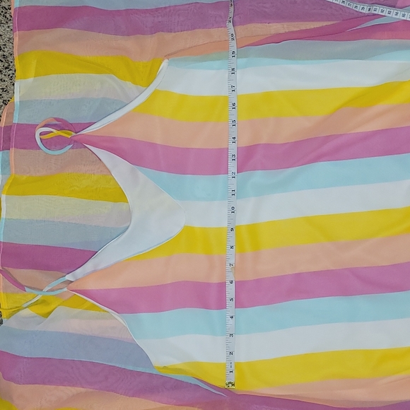 💕❌️SOLD❌️NWT Beautiful Flowy Rainbow Maxi Dress - Size L💕 - Picture 12 of 12